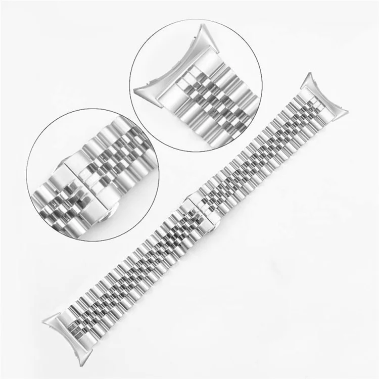 For Google Pixel Watch / Watch 2 Replacement Watch Strap Stainless Steel Watch Band - Black