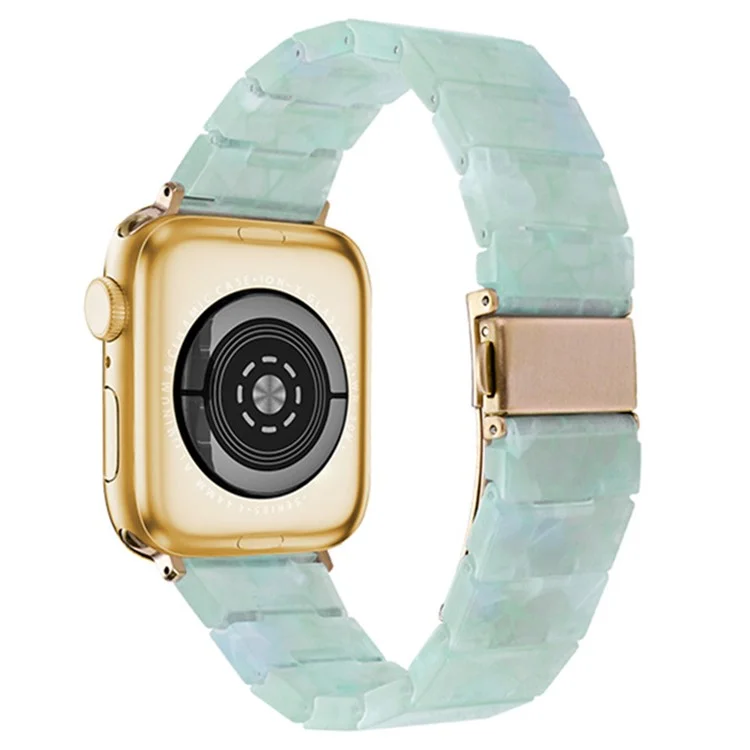 Resin Watchband for Apple Watch Series 10 46mm / Ultra 2 Ultra 49mm /  Series 9 8 7 45mm / 6 5 4 SE (2023) SE (2022) SE 44mm / 3 2 1 42mm Wrist Strap - Green