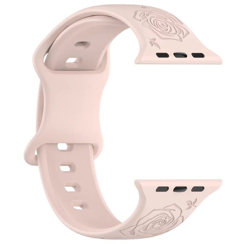 Watch Strap for Apple Watch Series 10 42mm / 9 8 7 41mm / SE (2023) SE (2022) SE 6 5 4 40mm / 3 2 1 38mm Silicone Watch Band - Light Pink