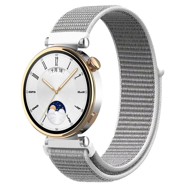 Ремешок для Huawei Watch GT 4 41 мм / Garmin Venu 3S 18 мм, нейлоновый петлевой регулируемый, цвет "Ракушка"