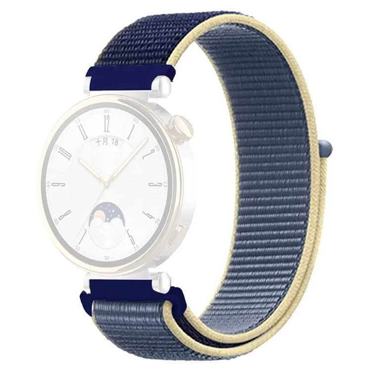 Для часов Huawei Watch GT 4 41 мм / Garmin Venu 3S 18 мм нейлоновый петлевой регулируемый ремешок для запястья - бирюзовый