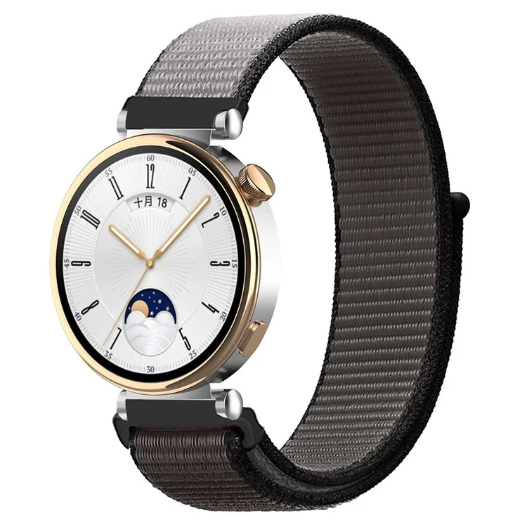 Для Huawei Watch GT 4 41 мм / Garmin Venu 3S Ремешок для часов 18 мм, нейлон, регулируемый, серый
