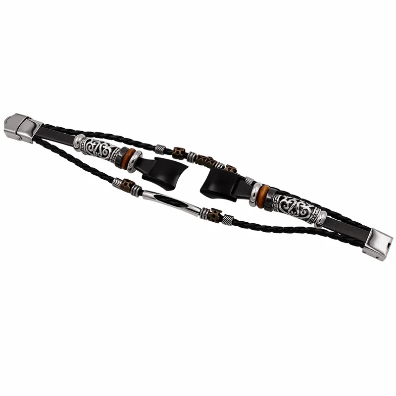 For Honor Band 4 / 5 Pulseira de Relógio Vintage - Preta