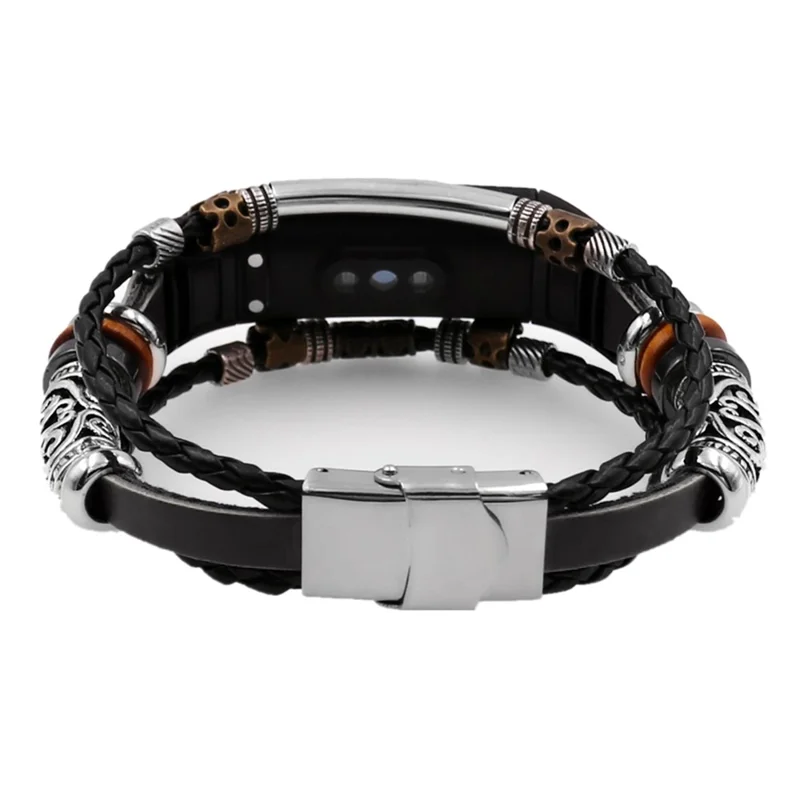 For Honor Band 4 / 5 Pulseira de Relógio Vintage - Preta