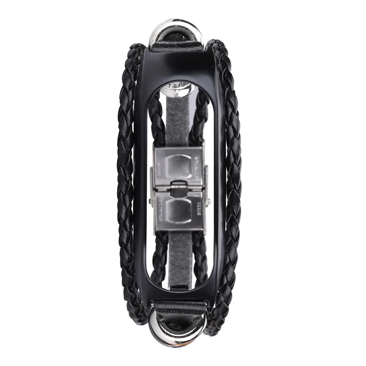 Para TomTom Touch Vintage Watch Strap Ethnic Style DIY Beaded Bracelet - Black