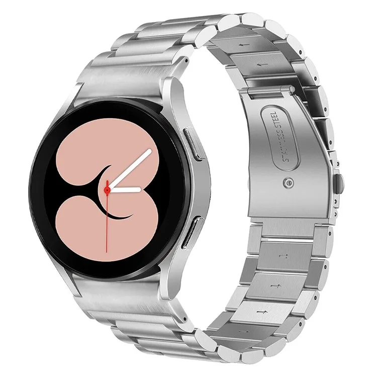 For Samsung Galaxy Watch 5 Active / Watch 5 / Watch FE 40mm / Watch4 Smart Watch Strap Stainless Steel Wrist Band - Silver