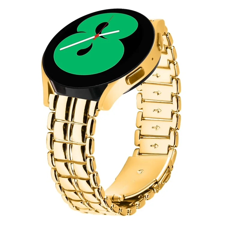 For Samsung Galaxy Watch 5 / Watch FE 40mm / Watch4 Universal Metal Watch Strap 20mm Wrist Band - Gold