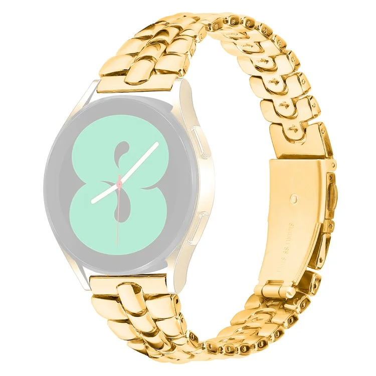 Para Huami Amazfit Youth Edition 20mm Replacement Strap Aço Inoxidável Mulheres Watch Band - Ouro
