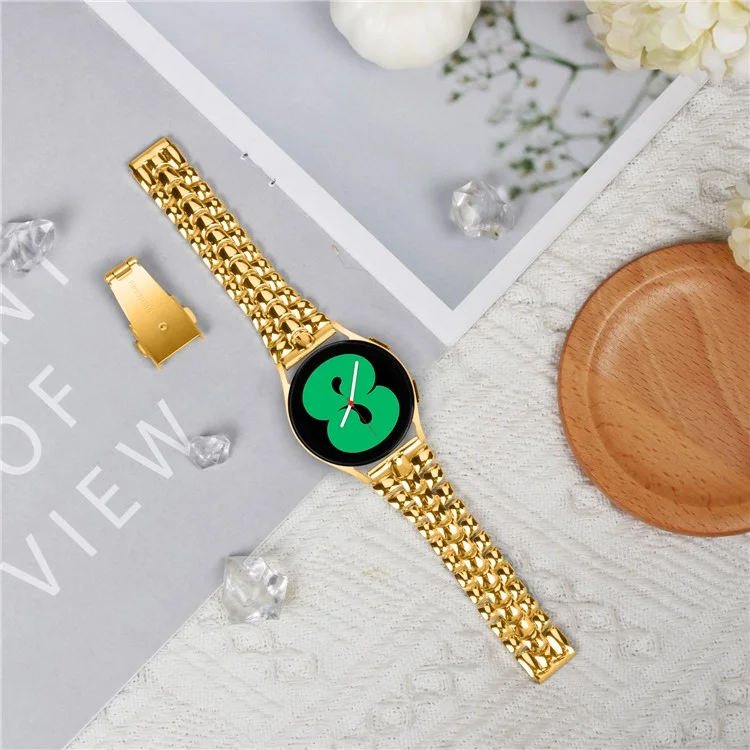 Para Huami Amazfit Youth Edition 20mm Replacement Strap Aço Inoxidável Mulheres Watch Band - Ouro