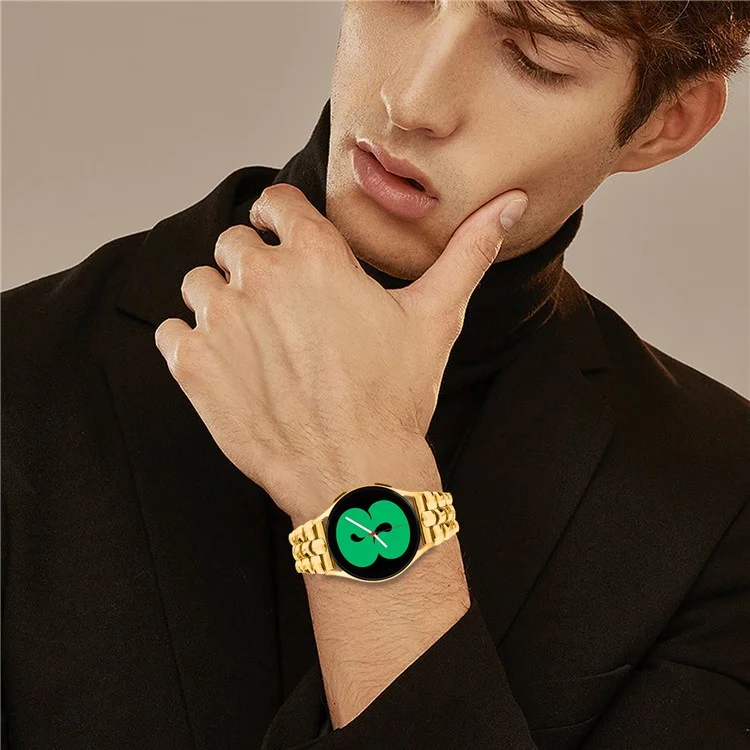 Para Huami Amazfit Youth Edition 20mm Replacement Strap Aço Inoxidável Mulheres Watch Band - Ouro