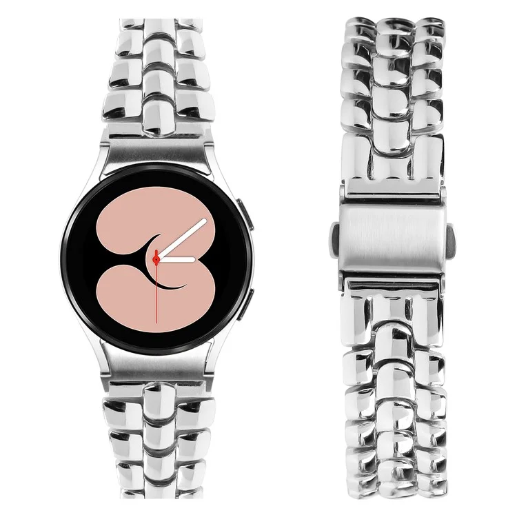 Para Samsung Galaxy Watch6 40mm / 44mm / Watch6 Classic 43mm / 47mm Metal Watch Strap Seamless Slim Watch Band - Prata