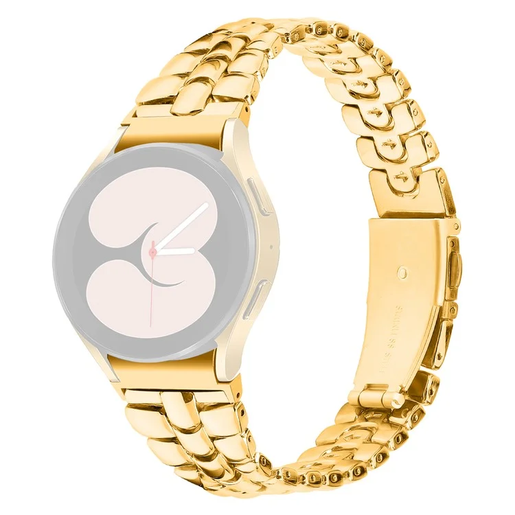 Para Samsung Galaxy Watch FE 40mm / Watch4 / Watch4 Active / Watch 5 / Watch 5 Active Slim Watch Band Seamless Metal Watch Strap - Oro