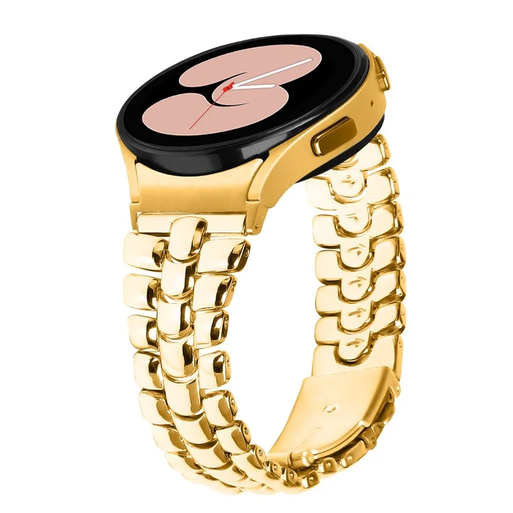 Para Samsung Galaxy Watch FE 40mm / Watch4 / Watch4 Active / Watch 5 / Watch 5 Active Slim Watch Band Seamless Metal Watch Strap - Oro