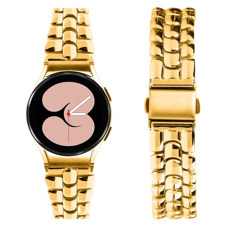 Para Samsung Galaxy Watch FE 40mm / Watch4 / Watch4 Active / Watch 5 / Watch 5 Active Slim Watch Band Seamless Metal Watch Strap - Oro