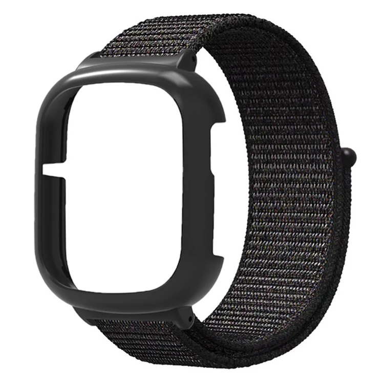 For Honor Watch 4 Strap Adjustable Nylon Sport Watch Bands with Watch Case - Black