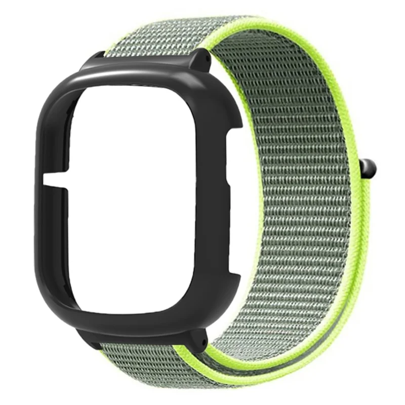 For Honor Watch 4 Cinta Ajustável Nylon Esportes Bandas de Relógio com Caixa de Relógio - Amarelo Brilhante