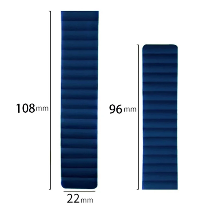 For Huami Amazfit GTS 4 / 3 / 2 / 1 / mini Magnetic Watch Band Universal 22mm Silicone Straps - Black+Orange