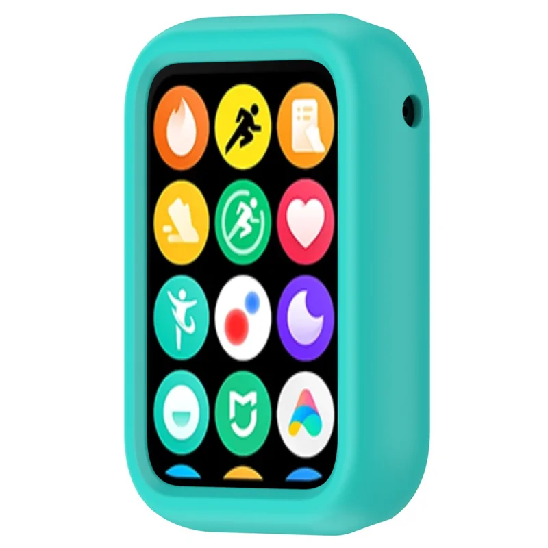 For Xiaomi Smart Band 8 Pro Watch Band Silicone Anti-scratch Strap with Case - Teal Green