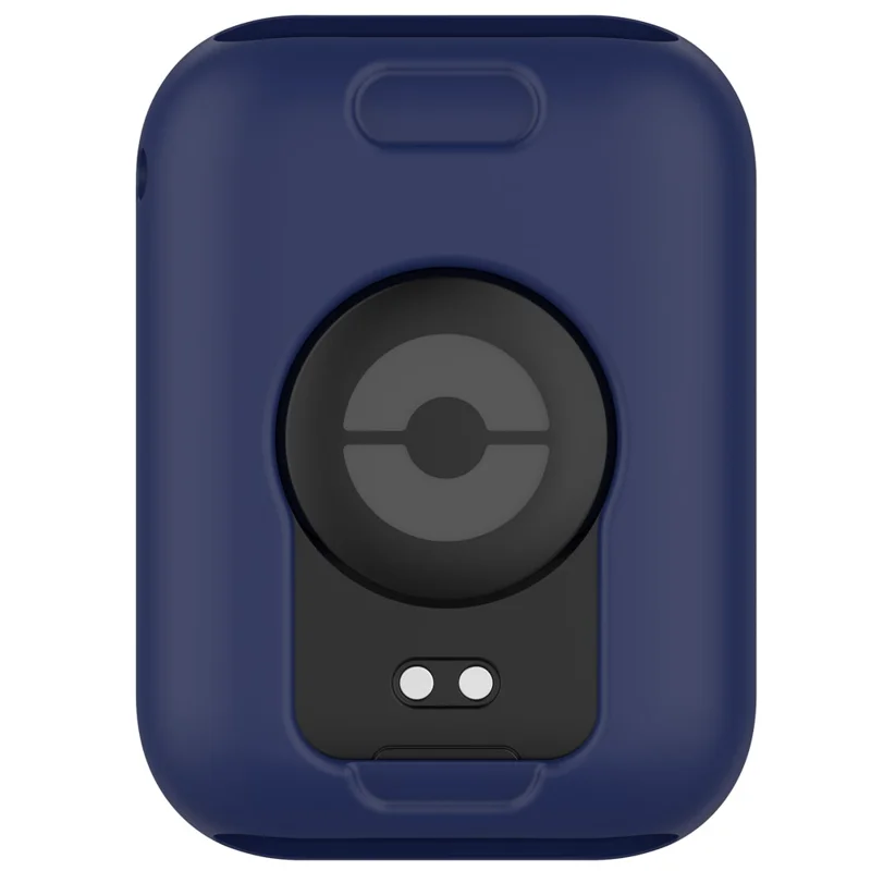 For Xiaomi Smart Band 8 Pro Watch Band Silicone Anti-scratch Strap with Case - Navy Blue