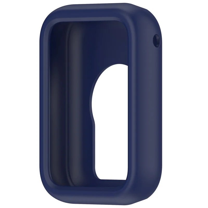 For Xiaomi Smart Band 8 Pro Watch Band Silicone Anti-scratch Strap with Case - Navy Blue