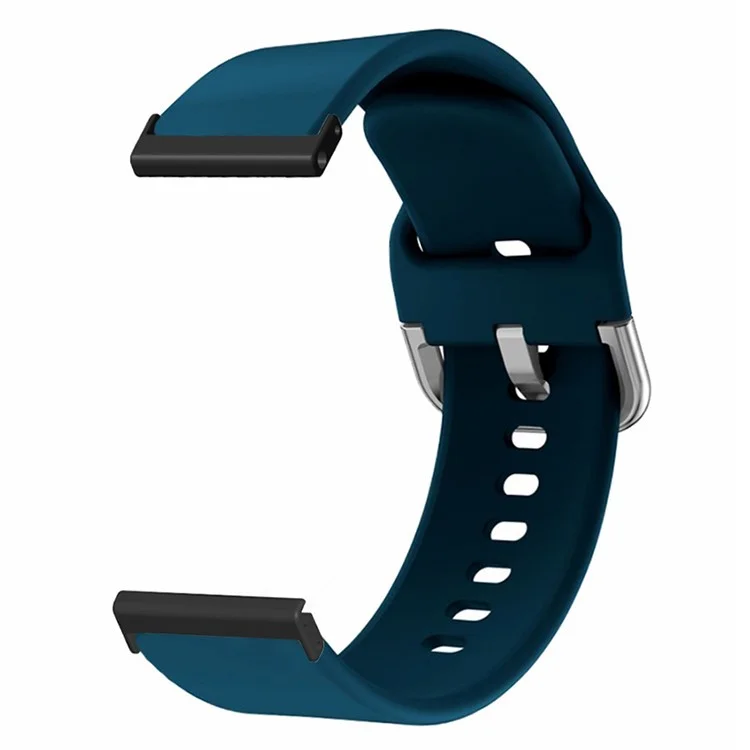 Para Suunto Spartan Sport Wrist HR Baro / Suunto 7 Banda de reloj de 24 mm Correa de silicona ajustable - Azul oscuro