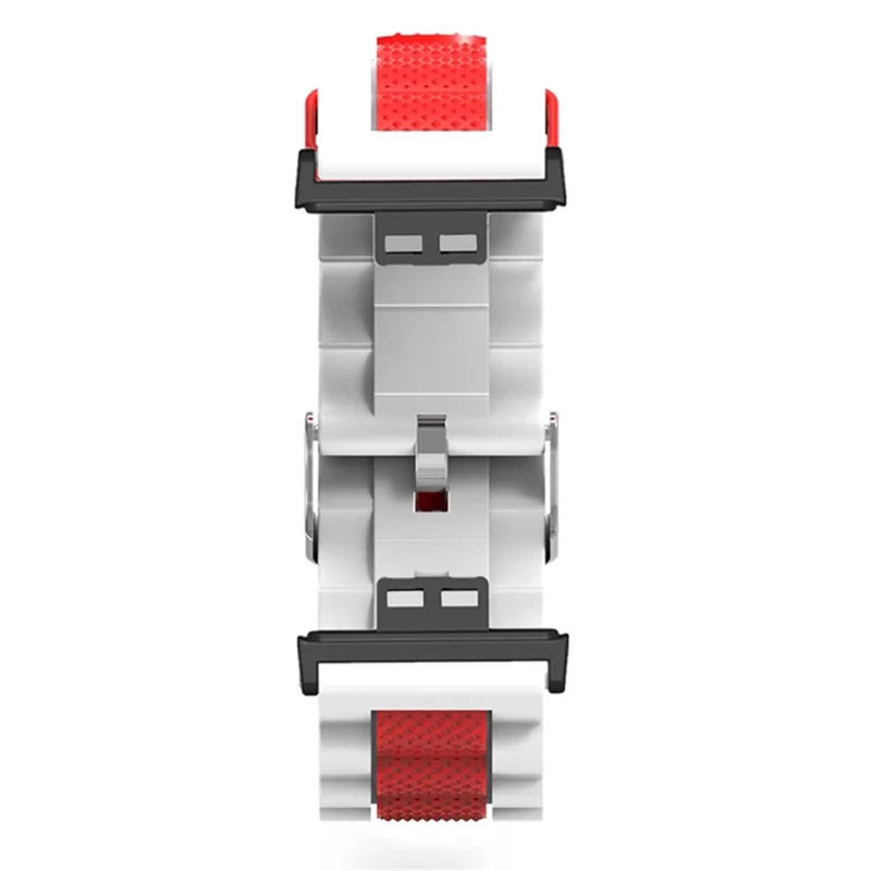 Para Huawei Watch Fit / Watch Fit Special Edition Watch Band Dual Color Wave Design Silicone Strap - Branco+Vermelho