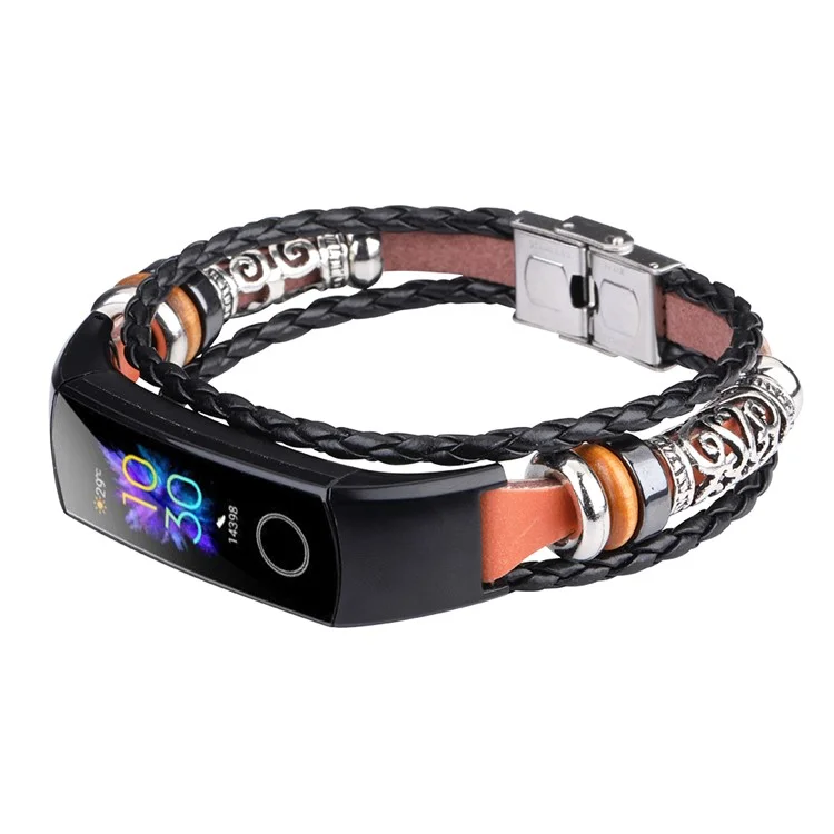 For Honor Band 4 / Band 5 Armbanduhr-Band DIY Vintage Ersatzarmband - Braun