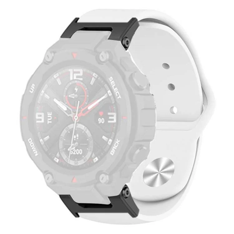 Para Huami Amazfit T-Rex / T-Rex Pro Pulseira de Relógio de Silicone Fivela de Liga de Reposição - Branco