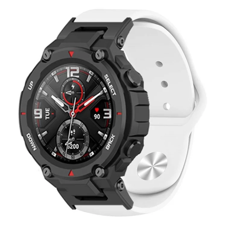 Para Huami Amazfit T-Rex / T-Rex Pro Pulseira de Relógio de Silicone Fivela de Liga de Reposição - Branco