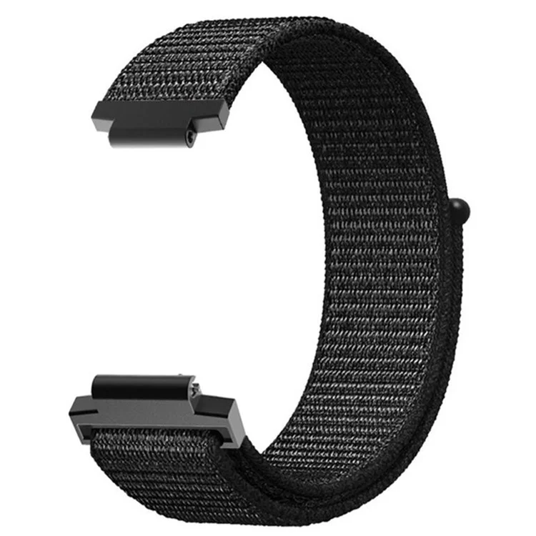 Para Huami Amazfit Verge 2 (A1807) Nylon Sport Loop Watch Bands Adjustable Strap with Spring Bar - Negro