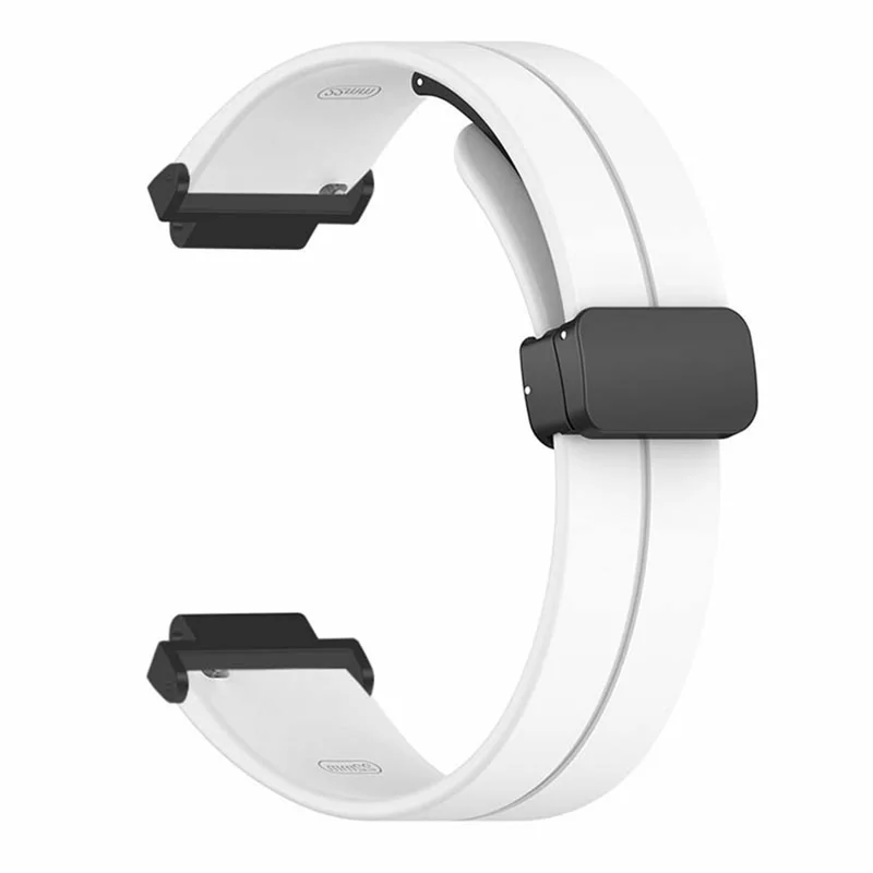 Para el reloj Garmin Forerunner 220 / 230 / 235 / 735XT / 620 / 630, correa de silicona con hebilla magnética - Blanco