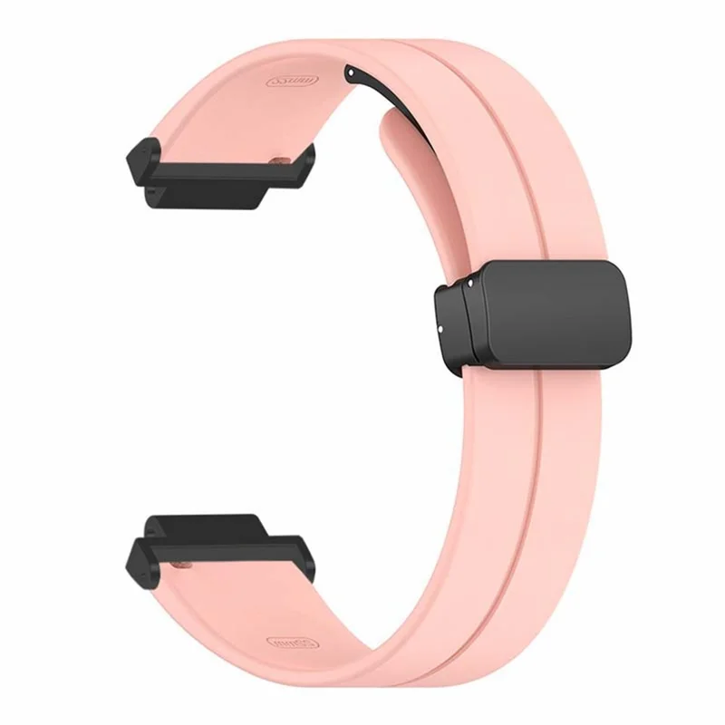 For Garmin Forerunner 220 / 230 / 235 / 735XT / 620 / 630 Watch Strap Magnetic Buckle Silicone Strap - Pink