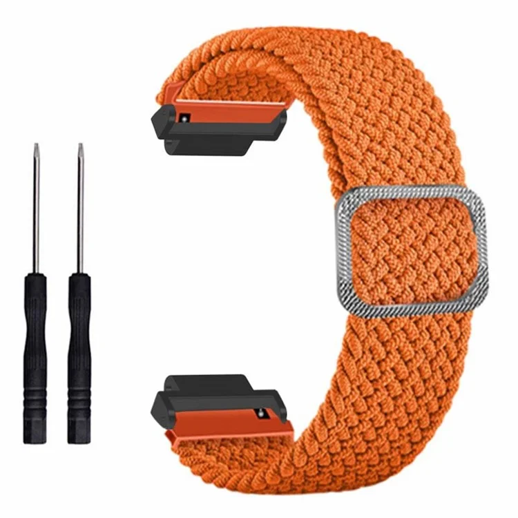 Per Garmin Forerunner 220 / 230 / 235 / 735XT / 620 / 630 Cinturino Orologio Elastico Intrecciato in Nylon - Arancione