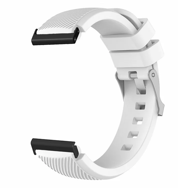 For Suunto Spartan Sport Wrist HR Baro / Suunto 7 Watch Strap 24mm Twill Texture Silicone Band - White