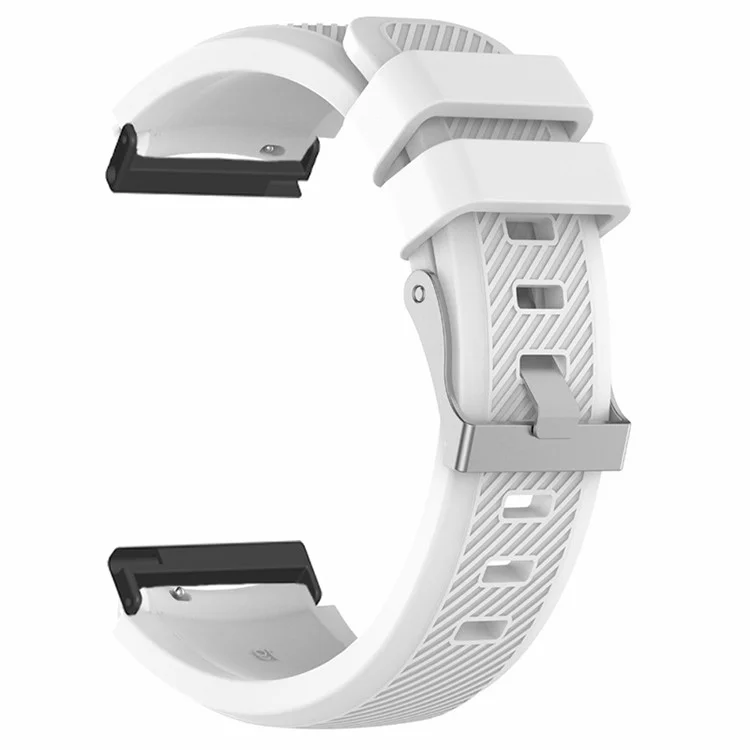 For Suunto Spartan Sport Wrist HR Baro / Suunto 7 Watch Strap 24mm Twill Texture Silicone Band - White