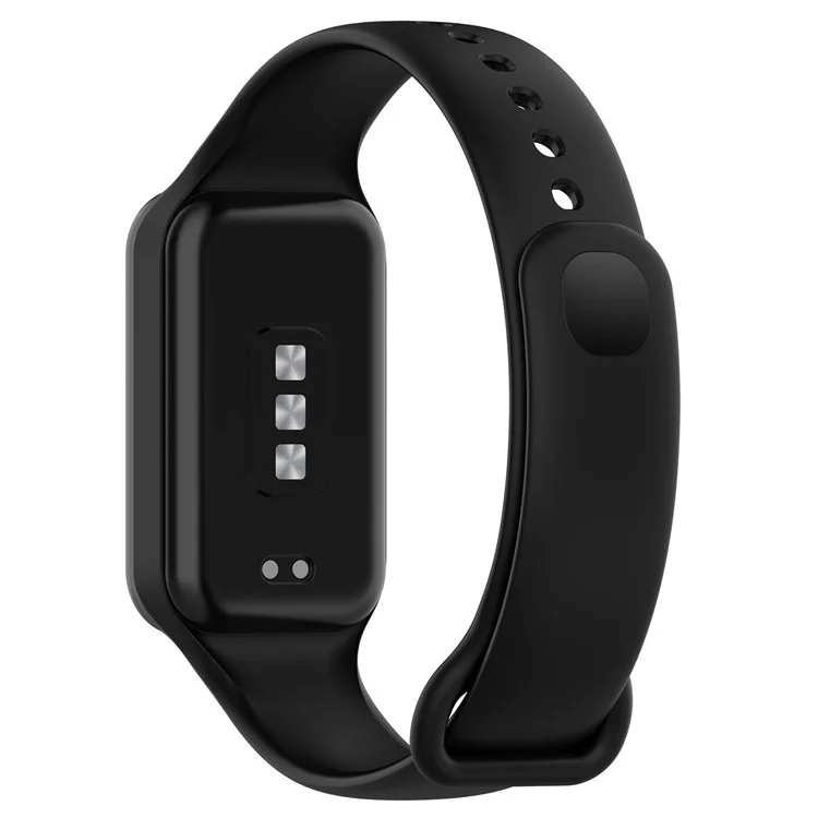 Para Xiaomi Smart Band 8 Active / Redmi Band 2 Silicone Watch Band Replacement Wrist Strap with Watch Case - Preto