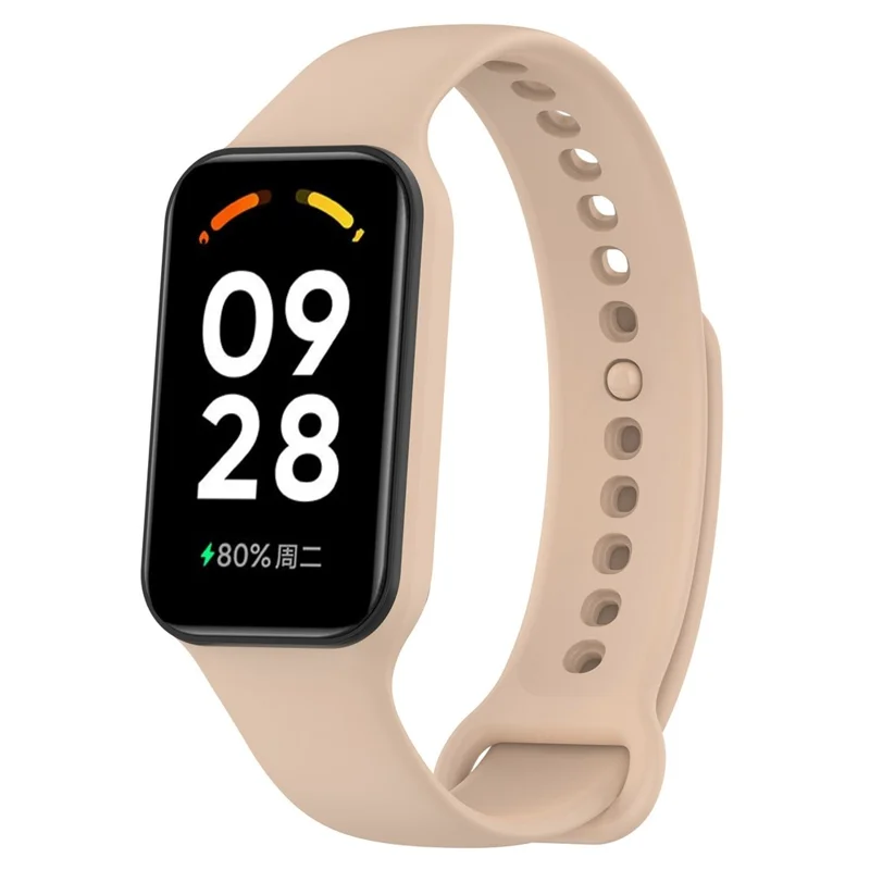 For Xiaomi Smart Band 8 Active / Redmi Band 2 Silicone Watch Band Replacement Wrist Strap with Watch Case - Pink