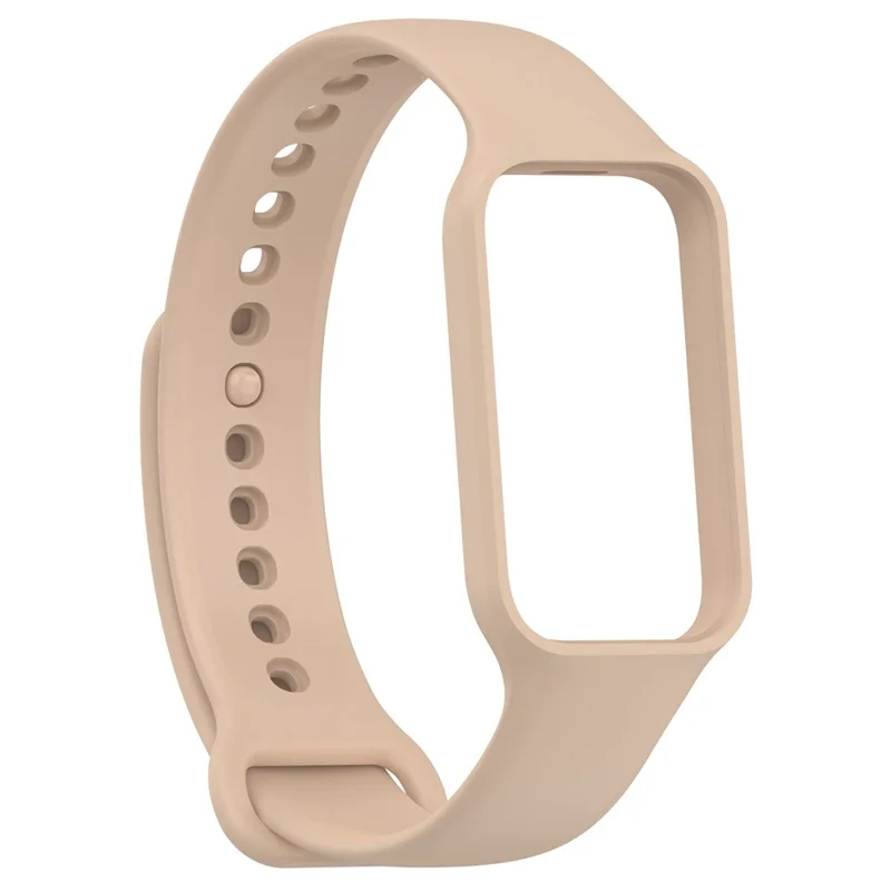 For Xiaomi Smart Band 8 Active / Redmi Band 2 Silicone Watch Band Replacement Wrist Strap with Watch Case - Pink