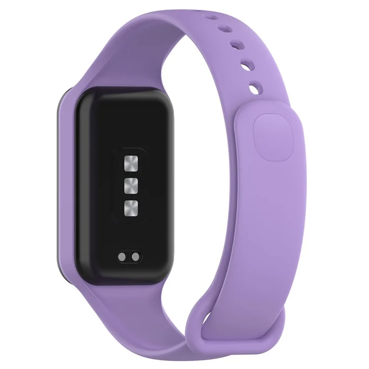 Para Xiaomi Smart Band 8 Active / Redmi Band 2 Silicone Watch Band Replacement Wrist Strap with Watch Case - Púrpura