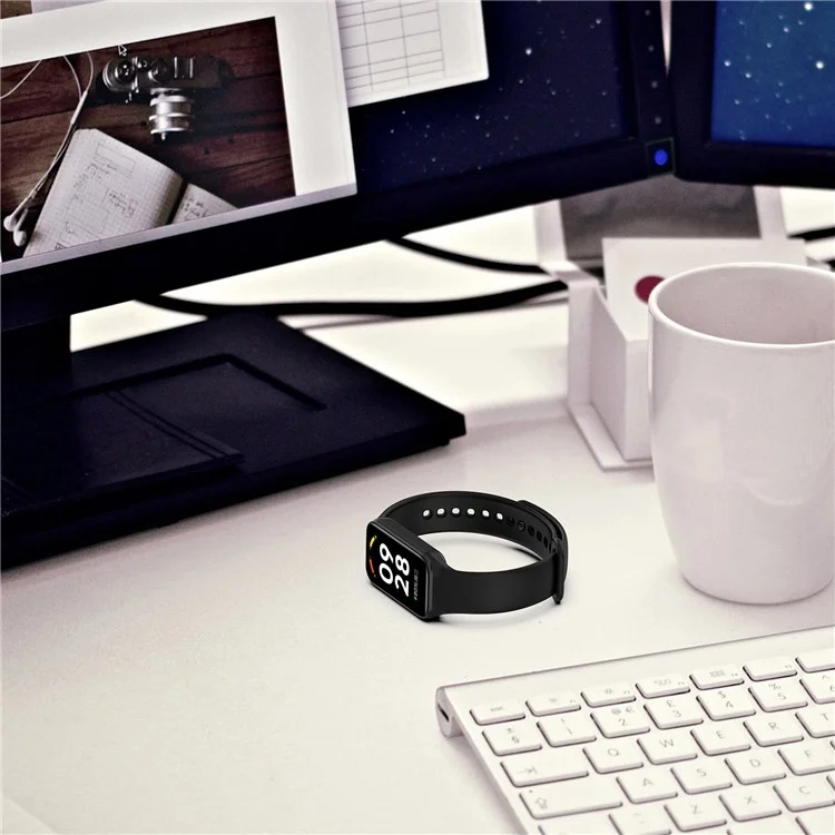 Para Xiaomi Smart Band 8 Active / Redmi Band 2 Silicone Watch Band Replacement Wrist Strap with Watch Case - Púrpura