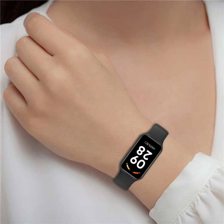 Para Xiaomi Smart Band 8 Active / Redmi Band 2 Silicone Watch Band Replacement Wrist Strap with Watch Case - Púrpura