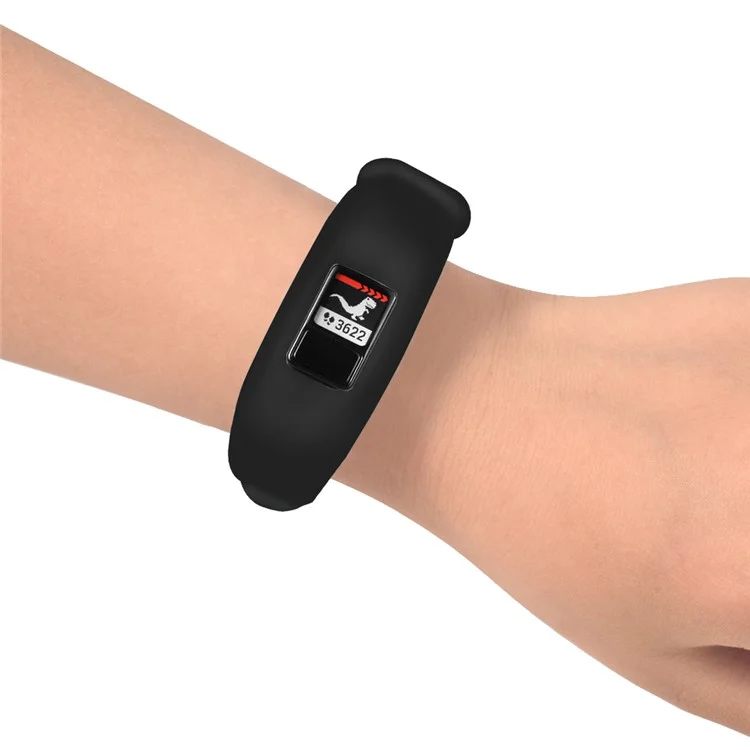 Pour Garmin Vivofit 3 / Vivofit jr Kids Activity Tracker Silicone Watch Strap Adjustable Band - Noir