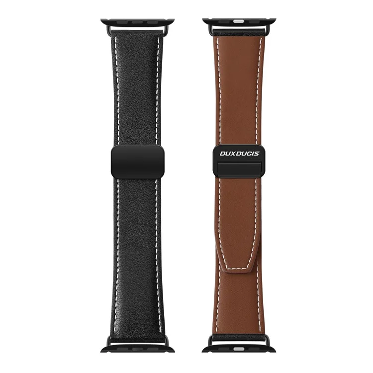 Ремешок DUX DUCIS YA Series для Apple Watch Series 10 42 мм / 9 8 7 41 мм / SE (2023) SE (2022) SE 6 5 4 40 мм / 3 2 1 38 мм, натуральная кожа коровы - черный