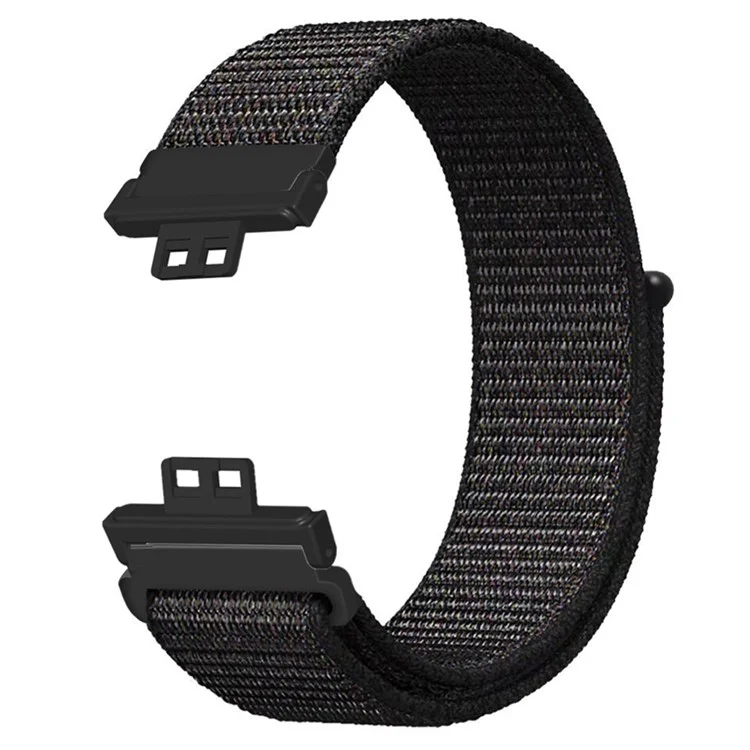 Para Huawei Watch Fit Sport Sport Loop Nylon Band Nylon Magic Reemplazo de Cinta de Muñeca Strap de Muñeca - Negro