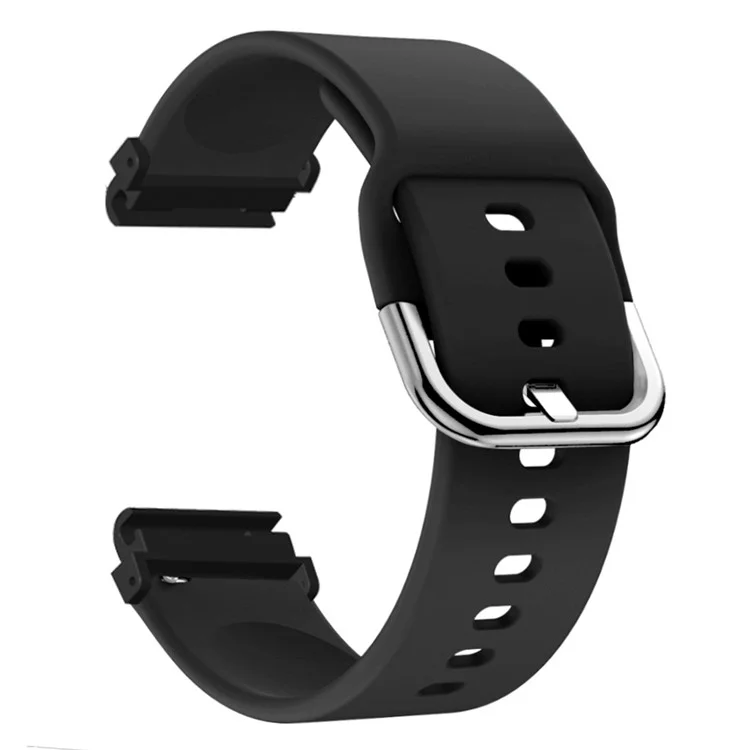 Pour Garmin Fenix 7S / 6S / 5S Montre Bracelet Silicone Respirant Bandes de Remplacement avec Connecteur PC de 20 mm - Noir
