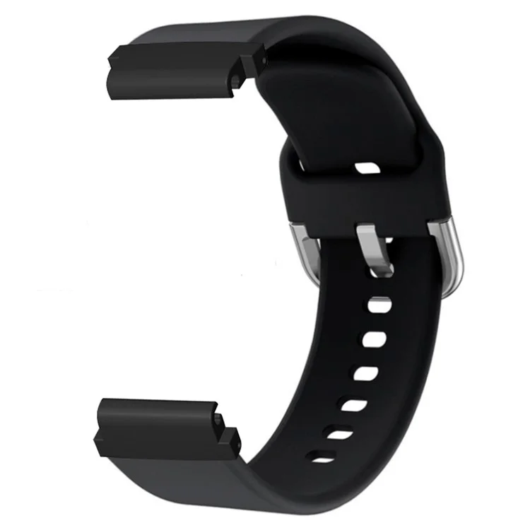 Pour Garmin Fenix 7S / 6S / 5S Montre Bracelet Silicone Respirant Bandes de Remplacement avec Connecteur PC de 20 mm - Noir