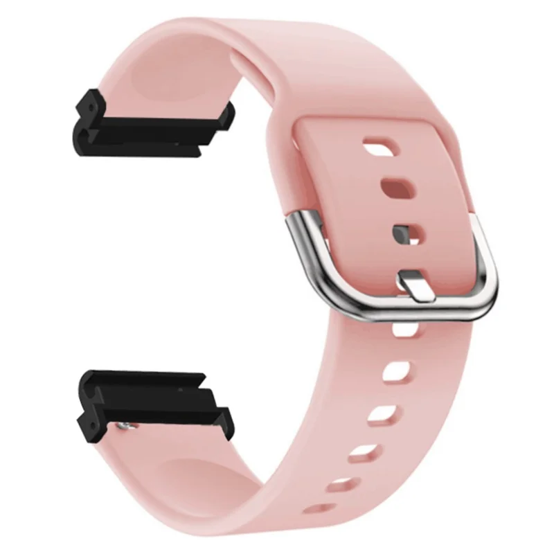 For Garmin Fenix 7S / 6S / 5S Watch Strap Silicone Breathable Replacement Bands with 20mm PC Connector - Pink