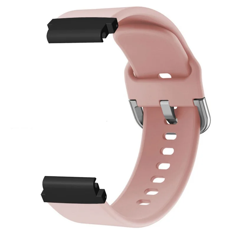 For Garmin Fenix 7S / 6S / 5S Watch Strap Silicone Breathable Replacement Bands with 20mm PC Connector - Pink