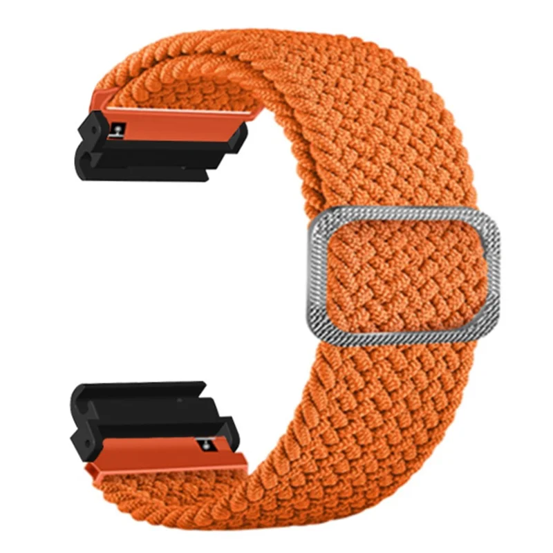 For Garmin Fenix 7S / 6S / 5S Stretchy Nylon Watch Strap Sport Wristbands with 20mm PC Connector - Orange
