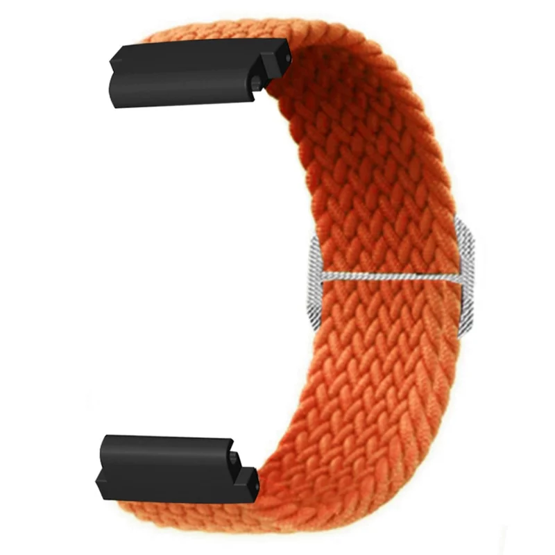 For Garmin Fenix 7S / 6S / 5S Stretchy Nylon Watch Strap Sport Wristbands with 20mm PC Connector - Orange